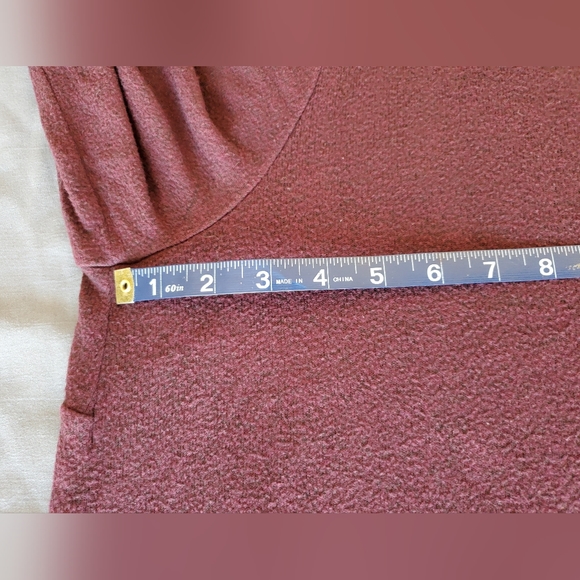 I.N Studio Women's Maroon Long Sleeve Round Neck Top Size 2X - Picture 6 of 11